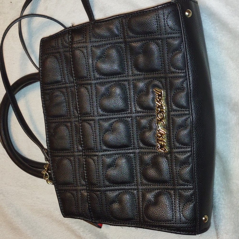 Betsey Johnson Black and Red Bow Bag - Picture 5 of 10